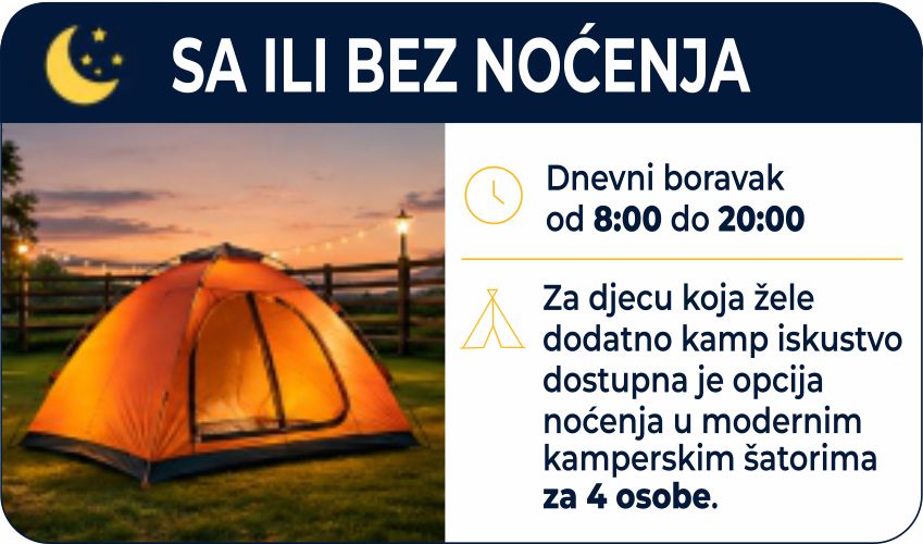 Opcije boravka na kampu